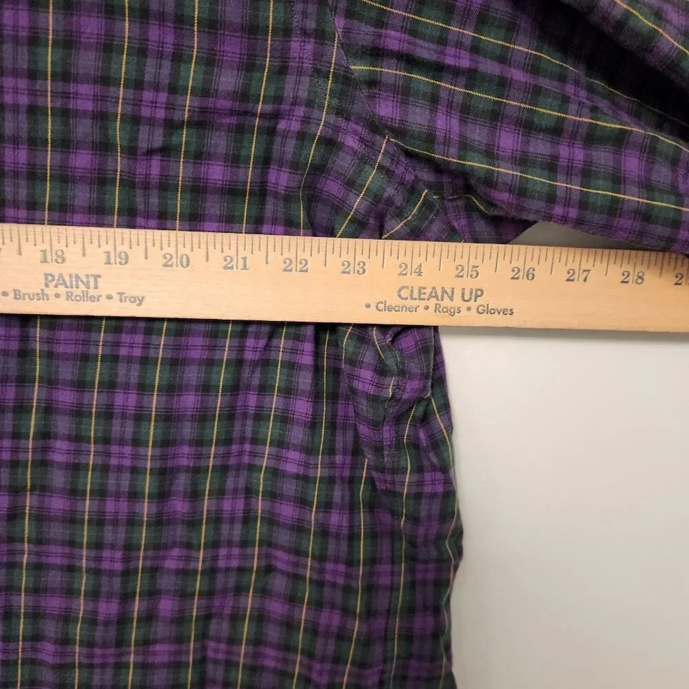 Polo Ralph Lauren Shirt‎ Regent Classic Fit Button Up Purple Blue Check XL EUC